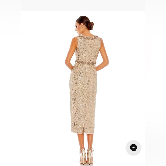 Sequined jewel neck midi dress - Picture 2 of 3